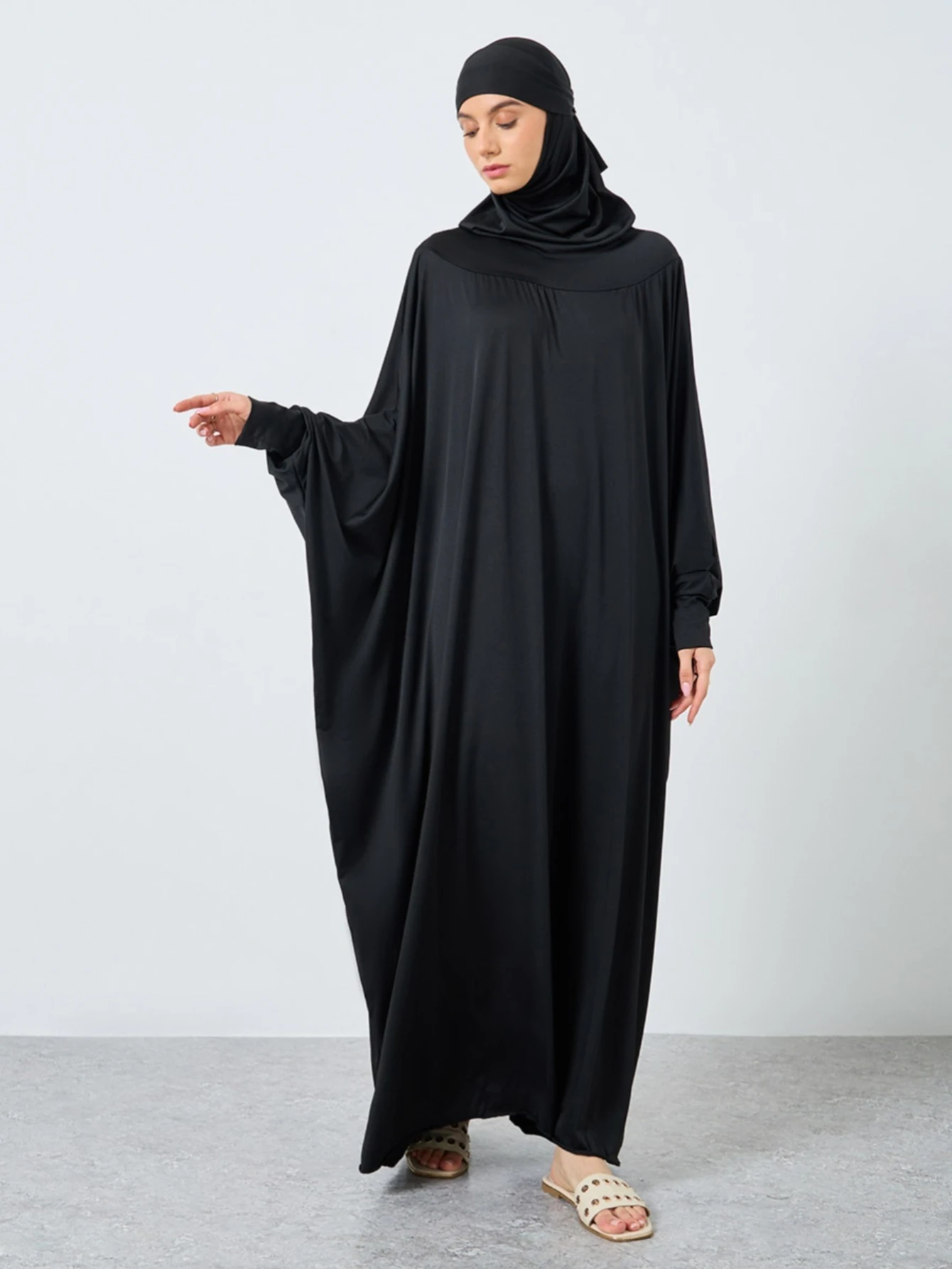 prière islamique abaya femmes musulmanes abayas à manches longues à capuche modeste ramadan robes avec hijab jilbabs caftans du moyen orient