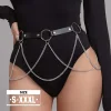 Femmes mode ventre ceinture chaîne Style de rue ceinture avec chaîne gothique harnais chaîne bustier harnais taille ceinture vêtements accessoires