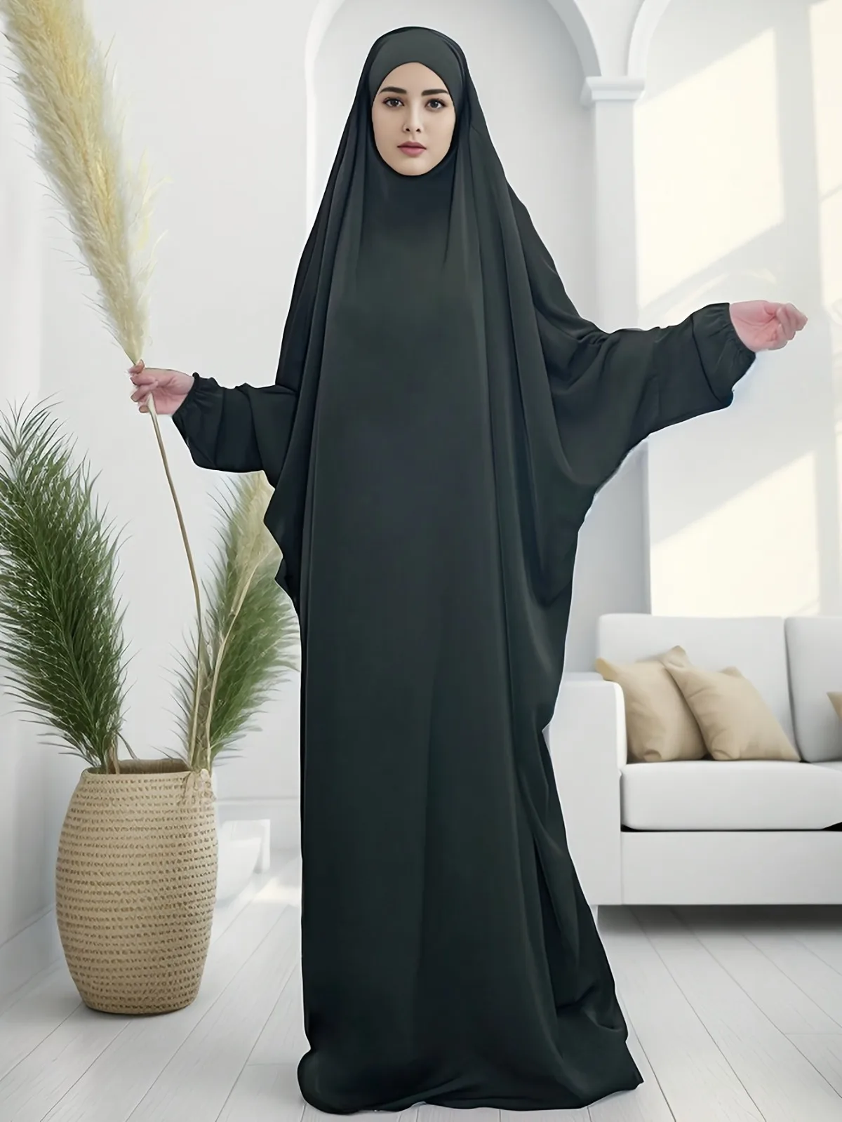 Abaya – robe traditionnelle arabe à manches chauve-souris pour femmes, ample, Maxi, musulmane, Jilbabs Abaya – robe traditionnelle arabe à manches chauve-souris pour femmes, ample, Maxi, musulmane, Jilbabs