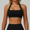 soutien gorge de sport respirant anti transpiration haut de fitness femmes col suspendu soutien gorge de yoga antichoc hauts courts push up soutien gorge de sport gilet d'entraînement de gymnastique