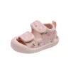 sandales d'été pour bébés filles, chaussures de plage, premiers pas pour nourrissons, sandales mignonnes et douces pour filles, rose, beige, blanc