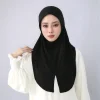 mode broderie florale coton hijab instantané pour les femmes musulmanes foulard solide bandeau casquette intérieure bonnet turban bandana eid
