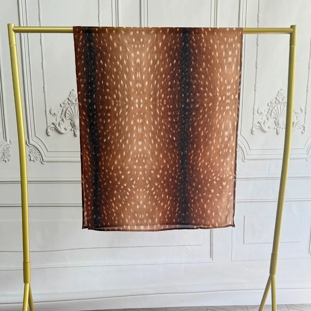 Élégant imprimé animal hijab écharpe modal longue turban islamique mince bandana foulard femmes