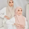 hijab en jersey modal pour femme, turban arabe, Écharpe de sauna double ronde, bonnet