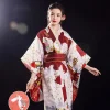 kimono japonais élégant pour femmes, yukata sexy avec obi, costume de cosplay, nouveauté nationale, robe de soirée imprimée à fleurs, robe geisha