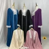 robe abaya de luxe pour femmes musulmanes, dubaï, ramadan eid nida, arabie saoudite, vêtements jalabiya, robe longue modeste islamique, 2025