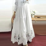 ZANZEA élégant imprimé fleuri Robe musulmane femme mode Abaya caftan Robe d&rsquo;été femme décontracté volants ourlet Maxi Robe surdimensionné