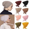 Turban musulman modal doux pour femme, casquettes Hijab intérieures, bonnet sous-écharpe islamique, chapeaux indiens, enveloppement de sauna féminin, nouveau