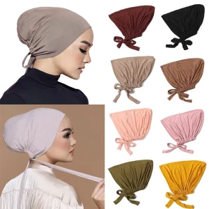 Turban musulman modal doux pour femme, casquettes Hijab intérieures, bonnet sous-écharpe islamique, chapeaux indiens, enveloppement de sauna féminin, nouveau Turban musulman modal doux pour femme, casquettes Hijab intérieures, bonnet sous-écharpe islamique, chapeaux indiens, enveloppement de sauna féminin, nouveau