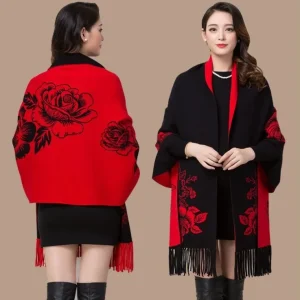 Écharpe châle sans manches épaissie pour femmes printemps automne offre spéciale de la saison nouveau style grand manteau de Cape polyvalent style gothique…