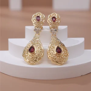 Boucles d’oreilles décoratives de mariée marocaine, bijoux d’oreille au Design creux, accessoires populaires pour femmes, pour fêtes de mariage et festivals Boucles d’oreilles décoratives de mariée marocaine, bijoux d’oreille au Design creux, accessoires populaires pour femmes, pour fêtes de mariage et festivals