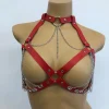 ceinture en cuir pu pour femmes, chaîne à pampilles, écharpe, lingerie sexy, robe de soirée de plage, chaîne de poitrine