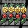 patchs brodés en strass, ananas, fruits, travaux manuels, perles pour vêtements, couture sur vêtements, badges appliqués