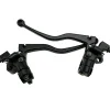 levier d'embrayage de guidon en alliage d'aluminium noir, pour pit dirt bike pitbike moto atv, câble de levier de frein et d'embrayage, soutien gorge avant