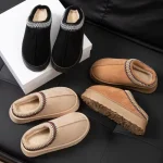 Pantoufles Moelleuses à Plateforme pour Femme et Homme, Chaussures Plates, en Peluche, à la Mode, Élégantes, Décontractées, Grande Taille, pour la Maison, Hiver, 2025