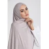 Écharpe hijab en jersey de coton modal pour femme, long châle musulman, turban doux uni, bandeau de sauna africain, 170x60cm