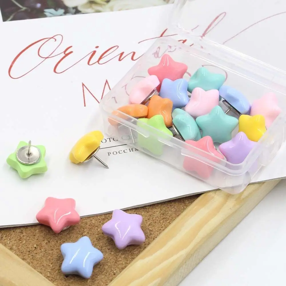 Punaises pentagramme Macaron créatives, 20/50 pièces, goujons décoratifs multifonctionnels colorés, fournitures de reliure de bureau, DIY