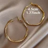 boucles d'oreilles design texture soyeuse exquise, bijoux de forme élégante, cadeaux de fête de vacances pour dames