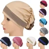 Élégant élastique satin fleur tête enveloppement châle mode chapeaux femmes foulard indien chapeaux turban chapeau musulman hijab casquettes