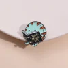 Épingles en émail magiques foncées, personnage de dessin animé, temps d&rsquo;aventure, livres de lecture, broches, Badge à revers, vente en gros, bijoux décoratifs, cadeau