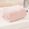 serviette respirante pour bébé, absorption d'eau rapide, couleur unie, gant de toilette doux en fiber de polyester, pour voyage