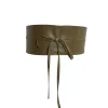 ceinture boho en faux cuir pour femmes, avec nœud papillon, style obi, ceinture cintrée, noire, marron, large, corset
