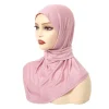 classique islam femmes prêt à porter snap fastener hijabs pour femme couverture complète bandeau écharpe turban casquettes turbante mujer
