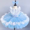 tutu de ballet professionnel classique à paillettes pour adultes et enfants, costume de ballet du lac des cygnes, crêpes, ballerine, robe de danse de fête pour filles et femmes