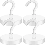 Crochets magnétiques de croisière robustes blancs pour salle de classe, réfrigérateur, suspension, cabines, grill, cuisine, garage, lieu de travail et bureau, etc.