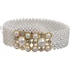 grande chaîne de taille en perles pour femmes, ceinture élastique avec décoration en diamant, jupe assortie avec tout, mode décontractée, design de luxe, ceinture gothique