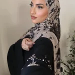 1 pièces aquarelle impression Hijab femmes bohème doux Islam Ramadan musulman Hijabs Foulard Femme châle enveloppement écharpe Foulard