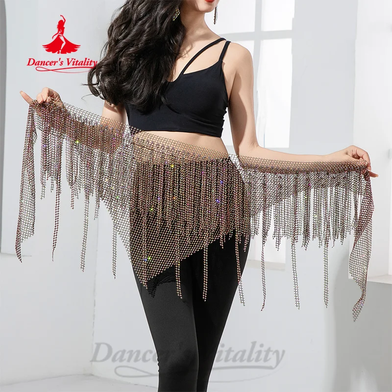 ceinture de danse du ventre pour femmes, écharpe triangulaire à pampilles, accessoires de compétition pour enfants et adultes, ceintures d'entraînement pour filles, chaîne de taille