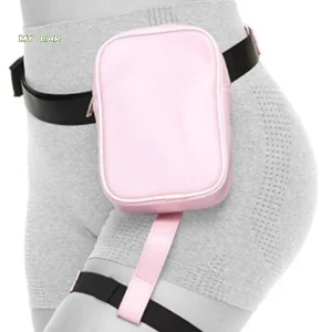 Cuir Pu moto femmes taille jambe croix cuisse ceinture jambe ceinture en cuir sac INS grande capacité moto Fanny Pack