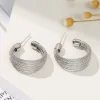 boucles d'oreilles multicouches pour femmes, nouvelle tendance, design unique, élégant, délicat, rétro, exagéré, bijoux, cadeaux de fête, vente en gros