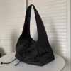 femmes sac nouveau seau en nylon mode solide fermeture éclair sac à bandoulière doux sacs à main et sacs à main de luxe concepteur noir sac fourre tout сумка