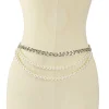 ceinture de perles multicouche élégante, accessoire de taille, chaînes de taille polyvalentes, style boho, ceinture d'épissure de perles pour femmes