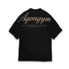 agongym surdimensionné ample été t shirts à manches courtes sport chemises gym musculation fitness hommes entraînement vêtements décontractés
