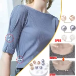 Épingles de sûreté en perles, 5/10 pièces, broche pour robe antidérapante, Clip de taille à Double tête pour col et écharpe, réglage, accessoires pour vêtements à la mode