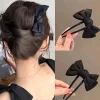 Pince à cheveux en forme de U avec nœud pour femmes, 1 pièce, accessoire d&rsquo;usure quotidienne pour filles, épingle à cheveux de Boutique noire élégante