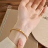bracelet en argent pur s999 pour femmes, avec gravure sur or, gourde en émail, fleur de prunier porte bonheur, soulagement, haute bijoux, cadeau