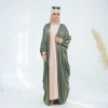 manches chauve souris abaya papillon brillant, (sans intérieur), caftan abaya pour femmes musulmanes, tenue hijabi, vêtements islamiques de dubaï, ramadan