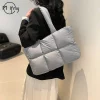 sac à main matelassé à carreaux pour femme, fourre tout rétro, sac à carreaux carillon, sac initié étanche, sac solide, hiver, sacs souples de grande capacité