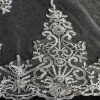 voile de mariage à deux couches avec peigne, couverture du visage, 3m, bord en dentelle blanche, pour patients, ivoire appliqué, pour cathédrale