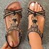 sandales femme style bohême femmes sandales plates été 2025 sandalias de mujer nouvelles chaussures d'été femme chaussures d'été femme