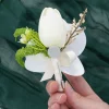 accessoires de mariage romantique, lot de 2 pièces, 1 pièce de fleurs de poignet de demoiselle d'honneur de mariée, 1 pièce de corsage de marié, fournitures de décoration pour événements