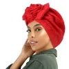 casquette africaine mariage nigérian gele indien femmes hijab en relief front grande fleur foulard chapeau couleur unie chapeau musulman