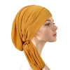 nouveau chapeau extensible pré attaché femmes musulman hijab bonnets bonnet turban foulard islamique perte de cheveux chapeaux chimio casquette turbante mujer