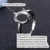 matériau en argent 925, réglage de bague de style simple, adapté à l'artisanat des pierres à fond plat, design minimaliste pour femmes
