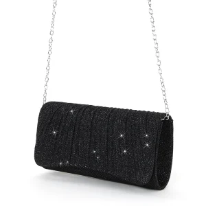 Sac à main d’embrayage de mariage brillant pour femmes et filles, sac à bandoulière à paillettes, initié, sacs à main de mariage, sac de rencontre, sac de soirée assressenti