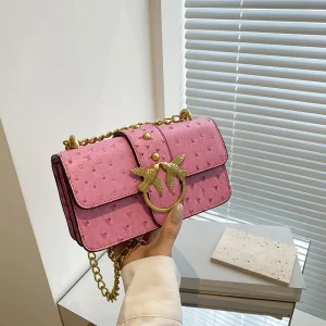 Nouveau petit sac élégant pour femme |   Sac carré à carreaux brodé de luxe, bandoulière à chaîne décontractée à la mode